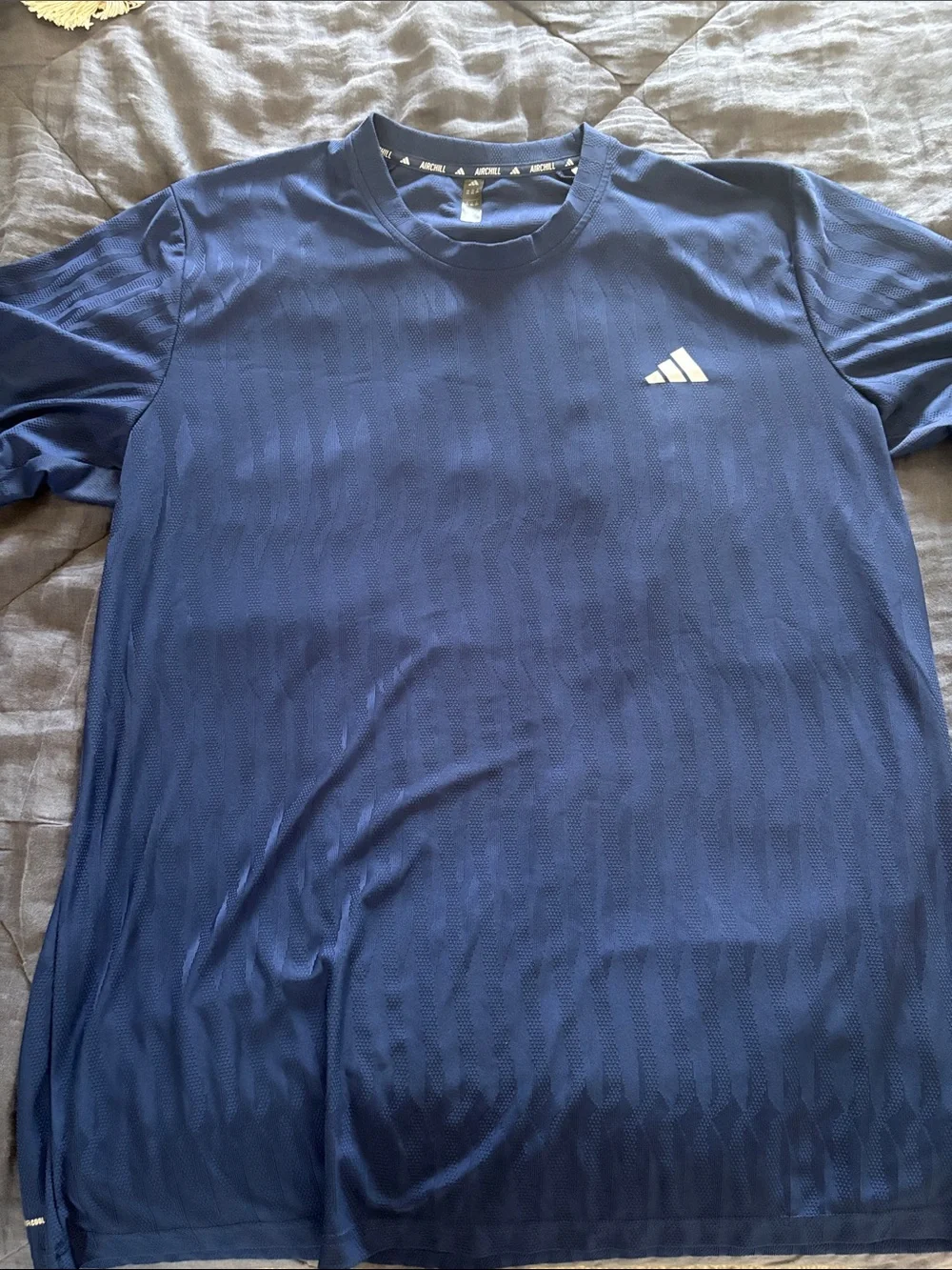 adidas Navy Blue Short Sleeve Tennis Athletic Tee